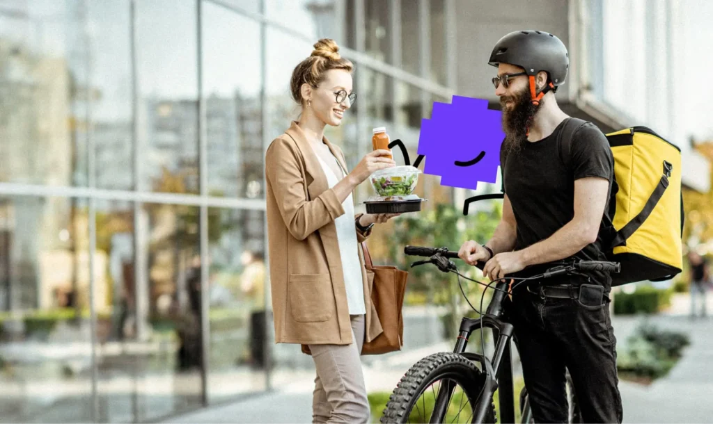BiteBerry Driver App on a courier's phone